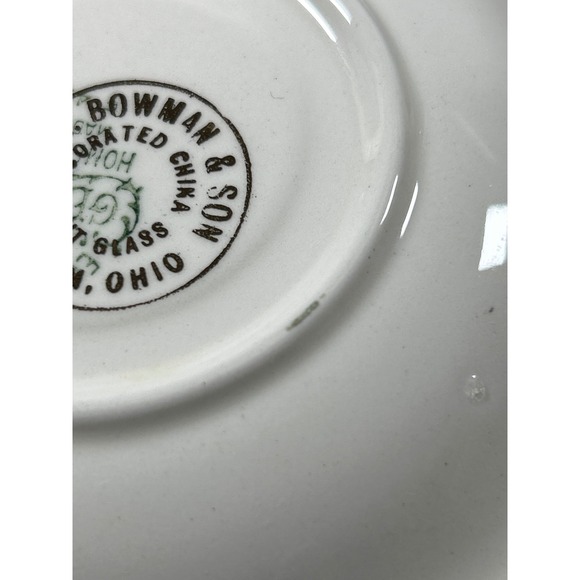 Vintage Geo H Bowman Son Lusterware Demitasse Cup Saucer Gold Floral Iridescent - Picture 6 of 7